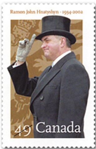 Image - Ramon Hnatyshyn on a Canadian post mark